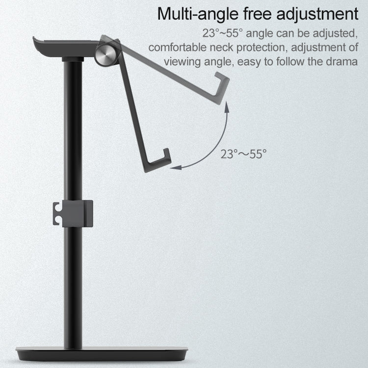 YZ-103 Upgraded Version Height Adjustable Phones / Tablet PCs Universal Aluminum Alloy Desktop Stand Headphone Stand Display Hanger with Cable Clip