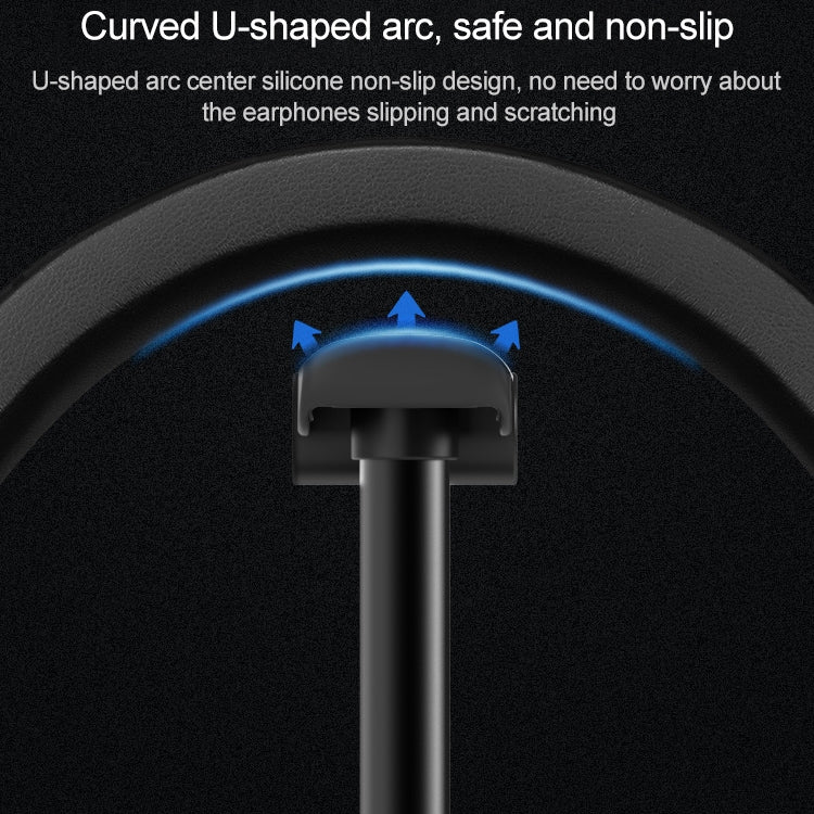 YZ-103 Upgraded Version Height Adjustable Phones / Tablet PCs Universal Aluminum Alloy Desktop Stand Headphone Stand Display Hanger with Cable Clip