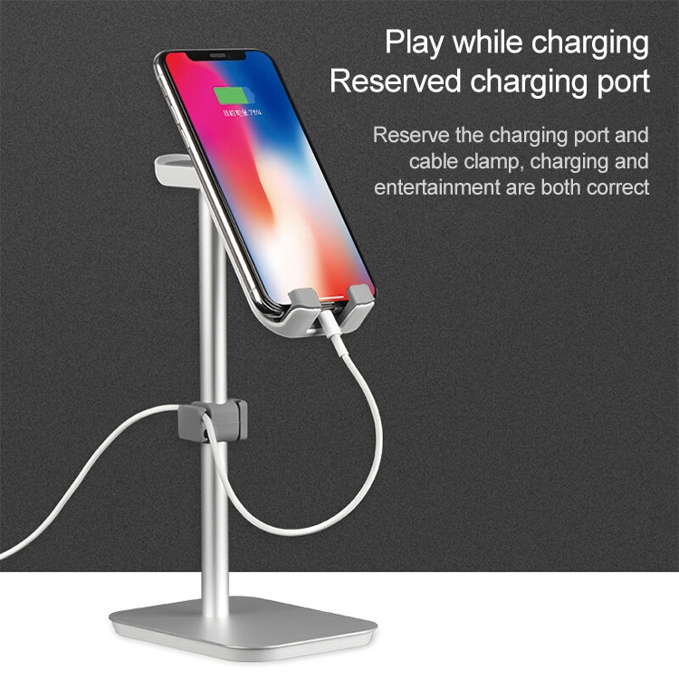 YZ-103 Upgraded Version Height Adjustable Phones / Tablet PCs Universal Aluminum Alloy Desktop Stand Headphone Stand Display Hanger with Cable Clip