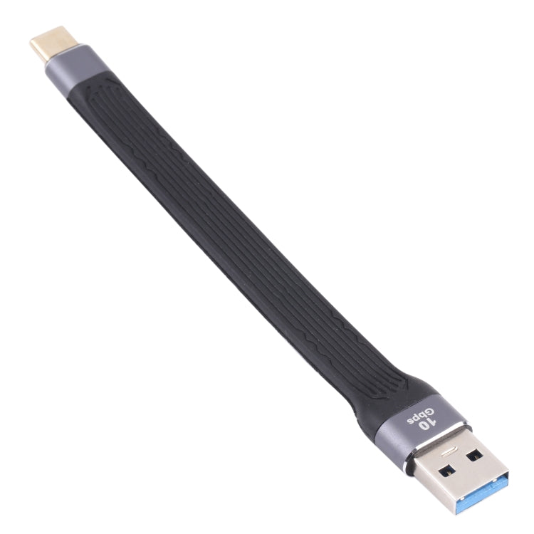 10Gbps USB-C / Type-C Male to USB Male Soft Flat Data Transmission Fast Charging Cable