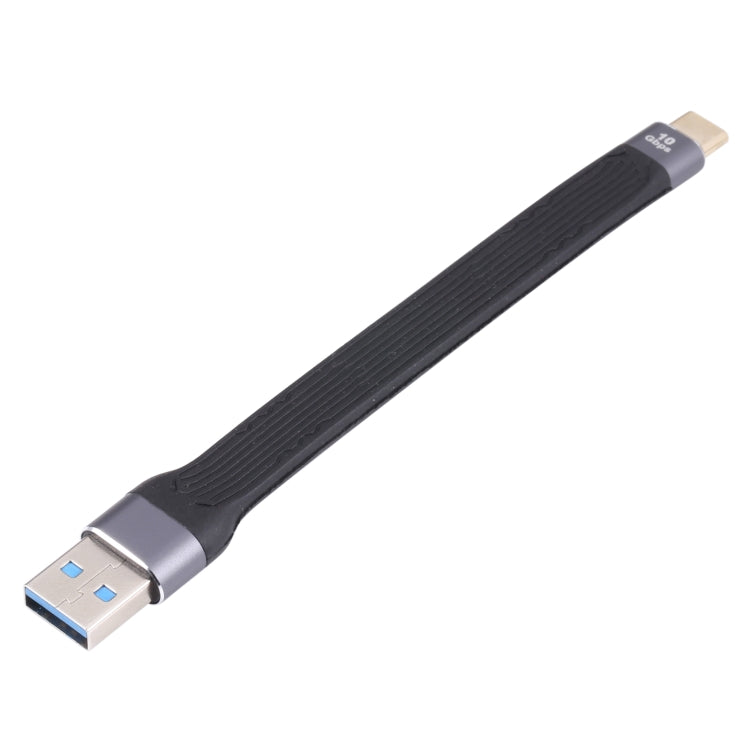 10Gbps USB-C / Type-C Male to USB Male Soft Flat Data Transmission Fast Charging Cable