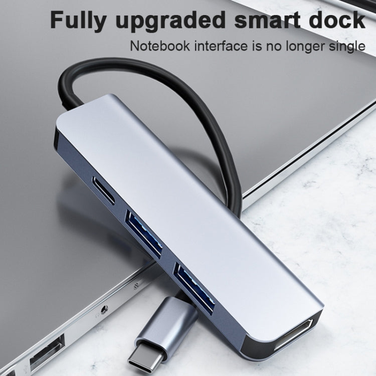 2008N 4 In 1 USB 3.0 x2 + HDMI + PD Multi-function Intelligent Type-C / USB-C HUB Docking Station