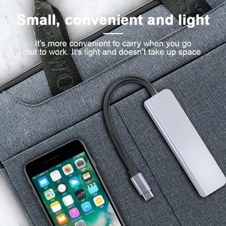 2008N 5 In 1 USB 3.0 x2 + HDMI + PD + 3.5mm Port Multi-function Intelligent Type-C / USB-C HUB Docking Station