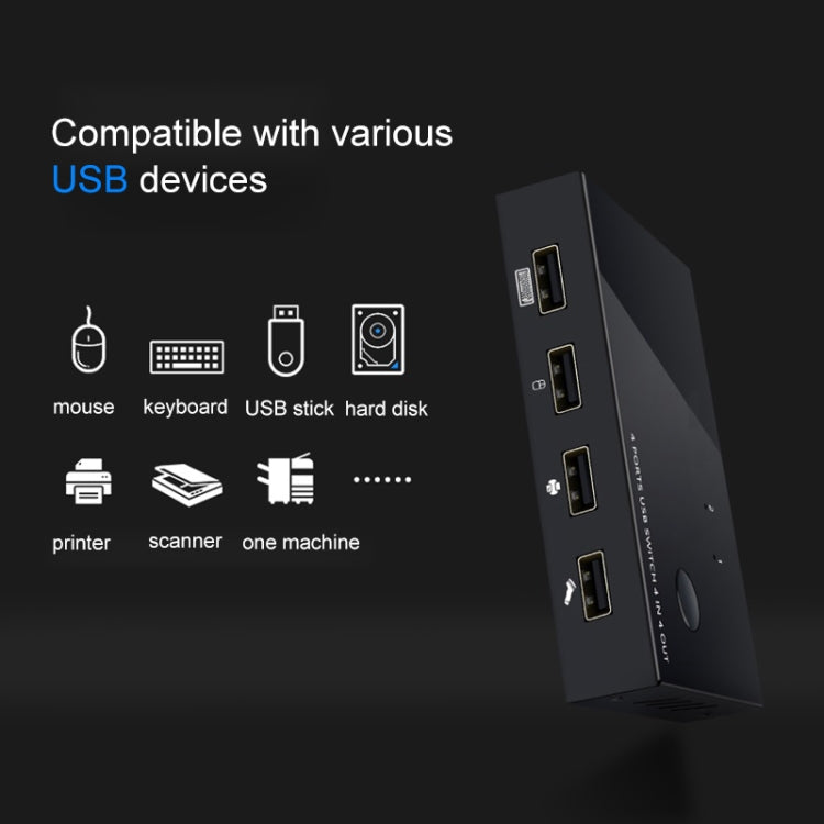 AM-UK404 USB2.0 4 In 4 Out Print Sharer Switch