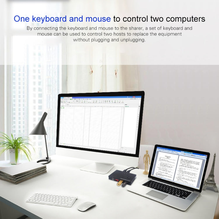 AM-UK204 USB2.0 2 In 4 Out Print Sharer Switch