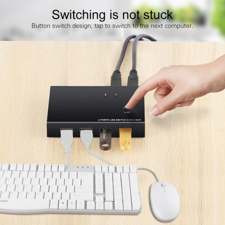 AM-UK204 USB2.0 2 In 4 Out Print Sharer Switch