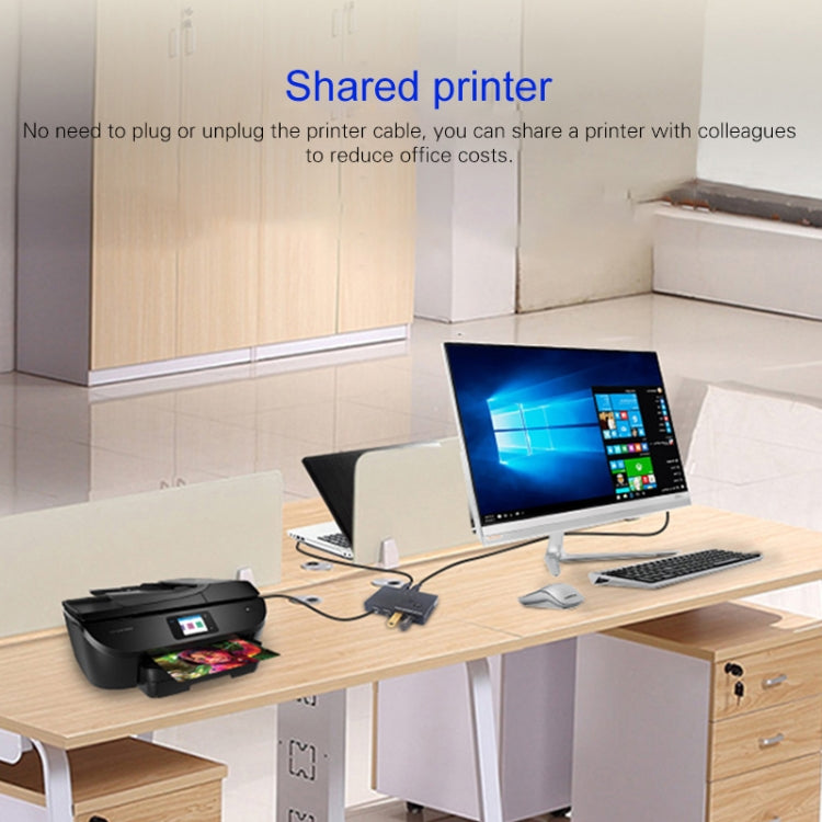 AM-UK204 USB2.0 2 In 4 Out Print Sharer Switch