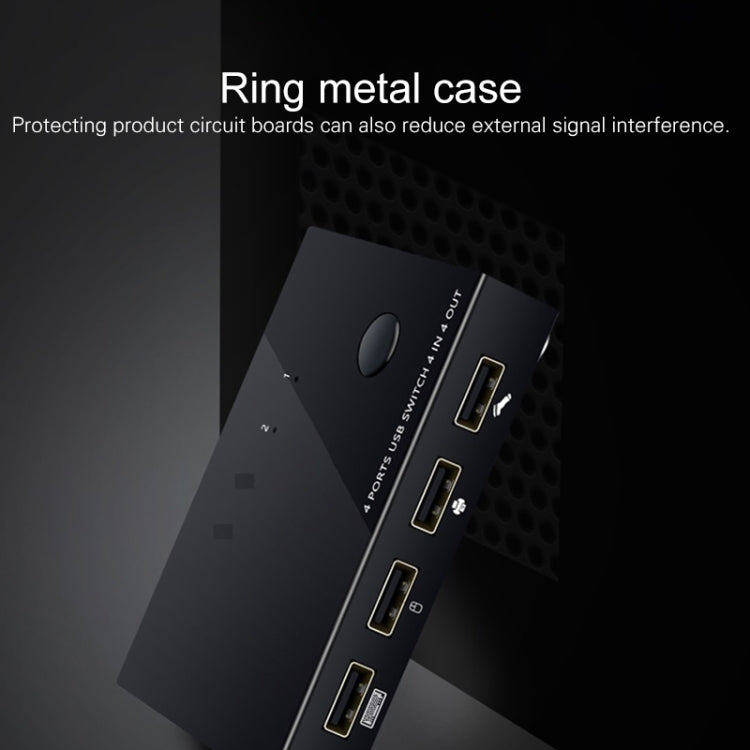 AM-UK204 USB2.0 2 In 4 Out Print Sharer Switch