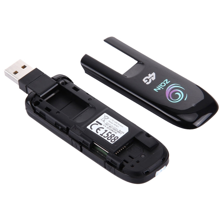 ZTE MF821 High Speed Zain 4G Modem USB Doogle, Support External Antennas(Black)