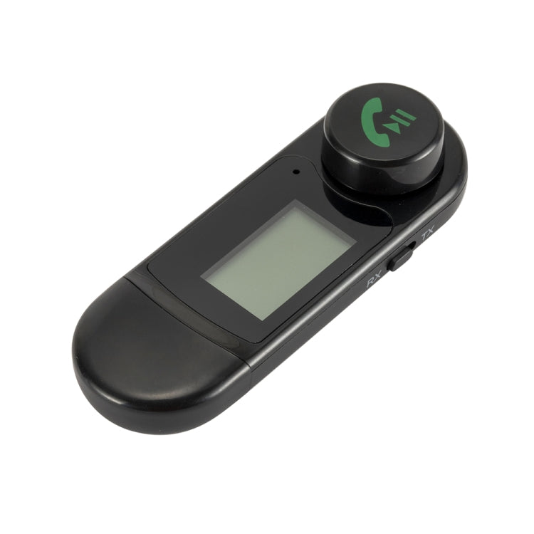 B15 USB Bluetooth 5.0 Audio Receiver Transmitter 2 in 1 with LCD Display for PC TV Car Hands-free (Black)