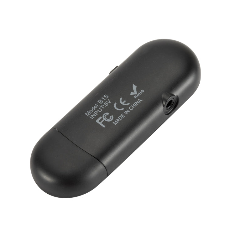 B15 USB Bluetooth 5.0 Audio Receiver Transmitter 2 in 1 with LCD Display for PC TV Car Hands-free (Black)