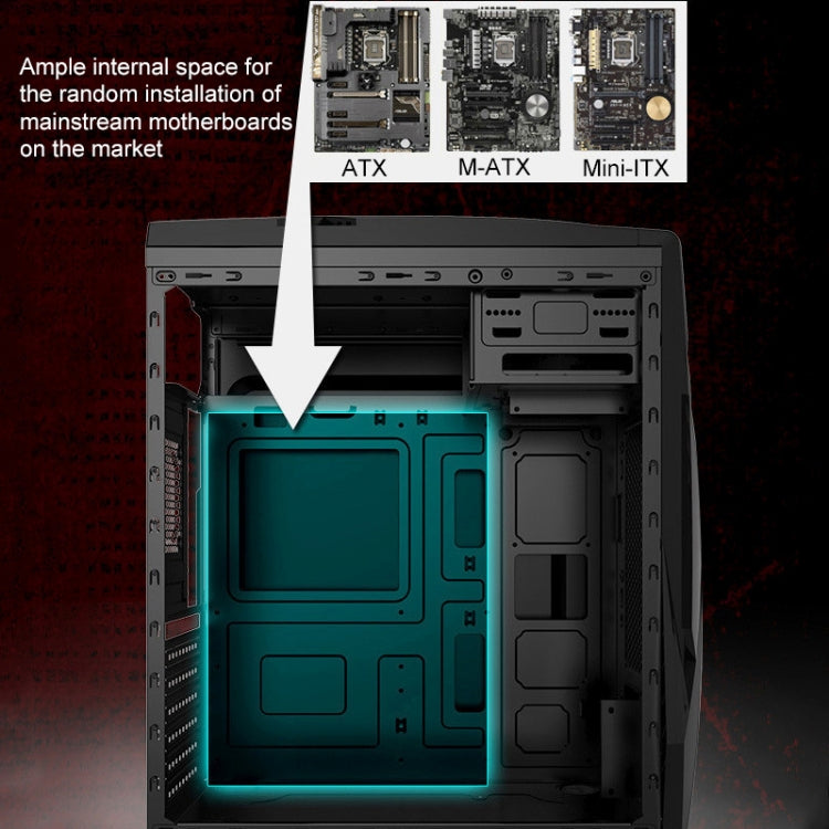 Hero is Back USB 2.0 Main Chassis 398x195x461mm M-ATX / ATX / Mini-ITX PC Desktop Computer Case