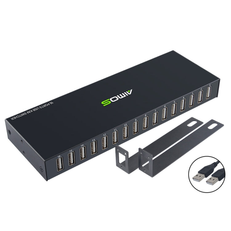 AIMOS AM-UK1604 16 USB Input Interfaces + 4 USB Output Interfaces USB Devices Shared Switcher, Support Key / Shortcut Key Switch