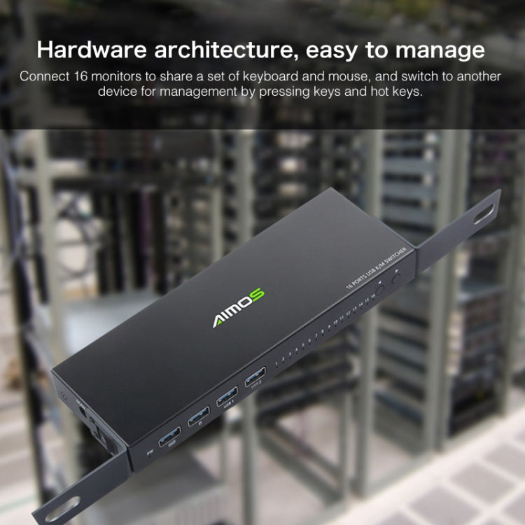 AIMOS AM-UK1604 16 USB Input Interfaces + 4 USB Output Interfaces USB Devices Shared Switcher, Support Key / Shortcut Key Switch