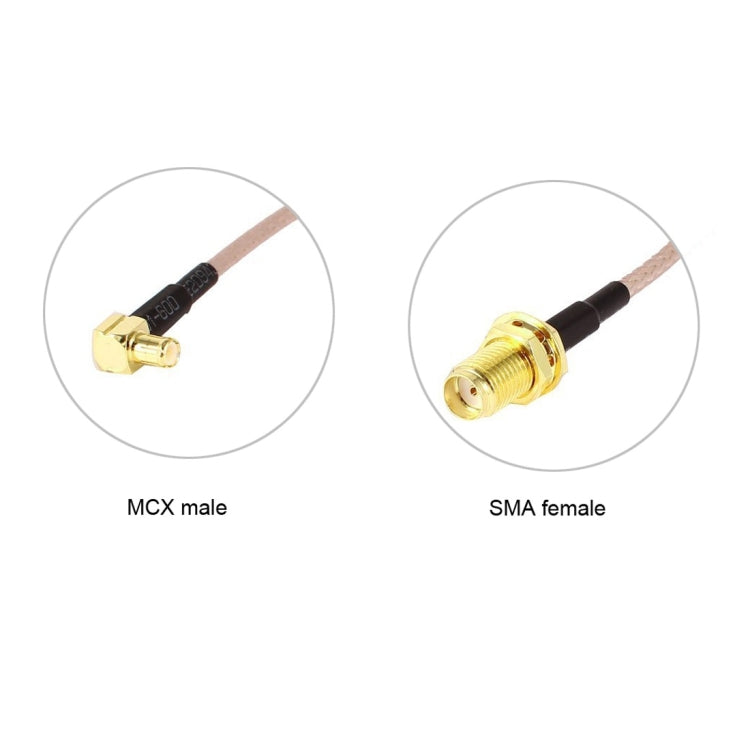 15cm SMA Female to MCX Male Right Angle Adapter RF Coaxial Coax RG316 Cable