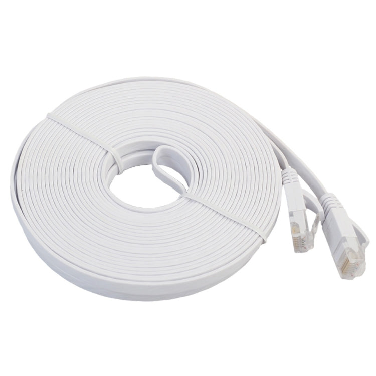 15m CAT6 Ultra-thin Flat Ethernet Network LAN Cable, Patch Lead RJ45