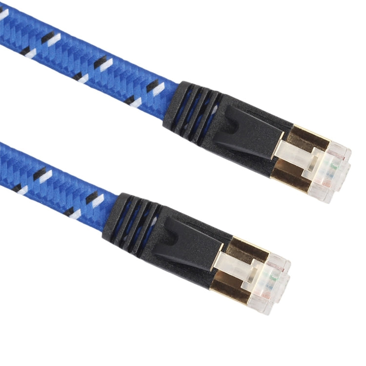 8m Gold Plated CAT-7 10 Gigabit Ethernet Ultra Flat Patch Cable for Modem Router LAN Network, Built with Shielded RJ45 Connector