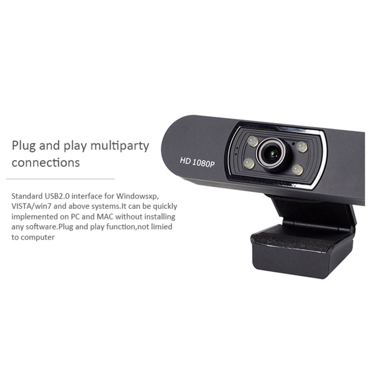 H800 2.0 Mega Pixels 1080P HD Drive-free USB Computer Camera