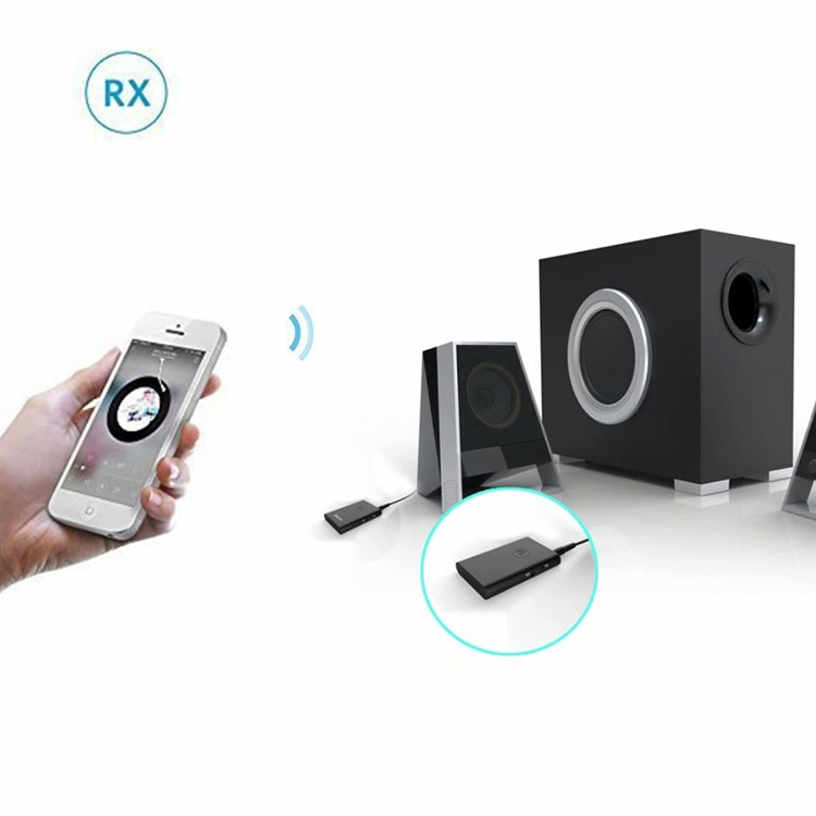 BT4810C Bluetooth V3.0+EDR  Wireless Bluetooth Transmitter Receiver Adapter Stereo Audio Music Adapter with 3.5mm Audio Cable(Black)