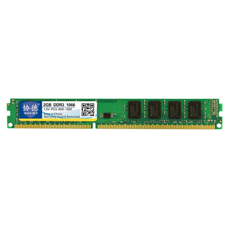 XIEDE X082 DDR3 1066MHz 2GB 1.5V General Full Compatibility Memory RAM Module for Desktop PC