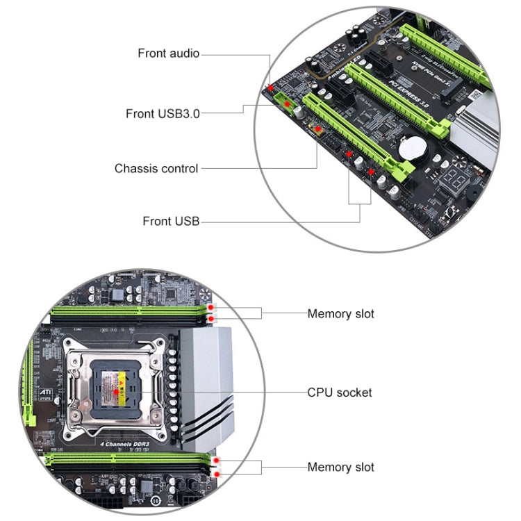 X79T-2011 DDR3 Desktop Computer Mainboard, Support 2011 CPU
