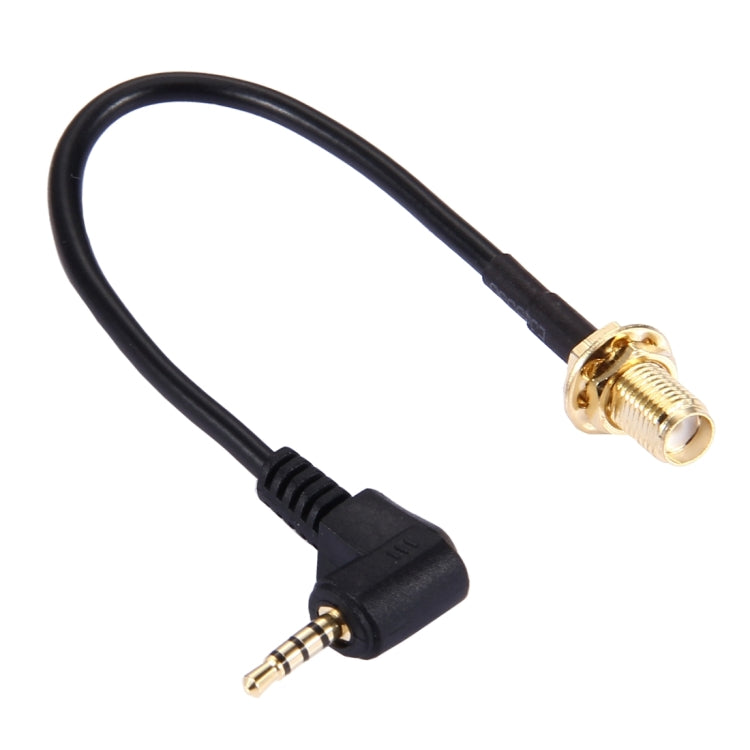 15cm 2.5mm Earphone Plug 90 Degree Elbow to SMA Female RG174 Cable