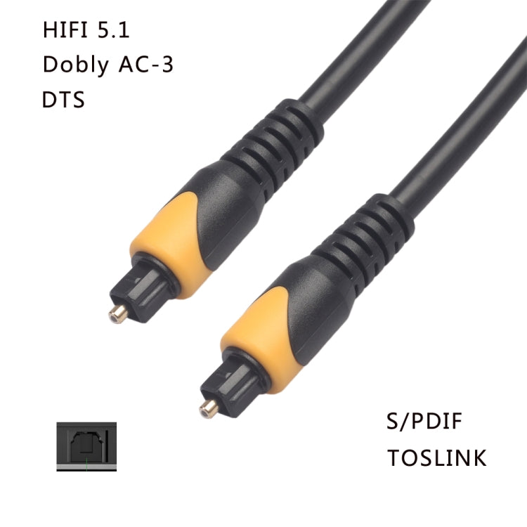 QHG01 SPDIF Toslink PVC Double Color Optic Audio Cable, Length: 1m