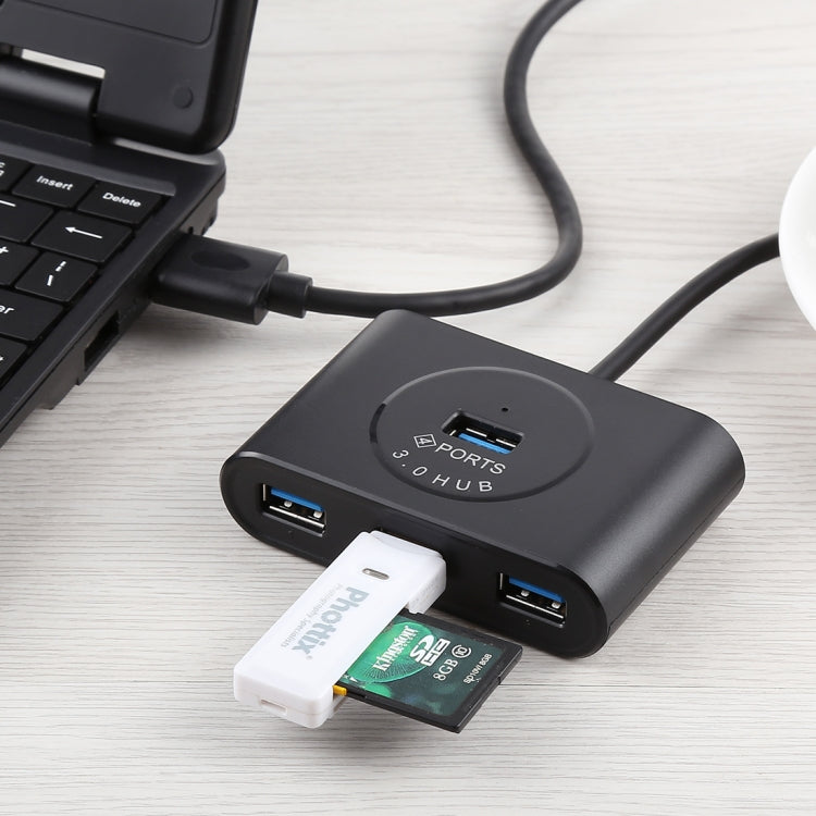 Portable 5Gbps Super Speed 4 Ports USB 3.0 HUB Cable Adapter, Cable Length: 50cm