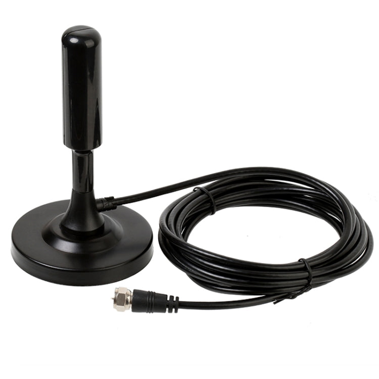 AN-2005B 4.5dBi Indoor HDTV Antenna with Suction Holder, VHF170-230/UHF470-862MHz(Black)