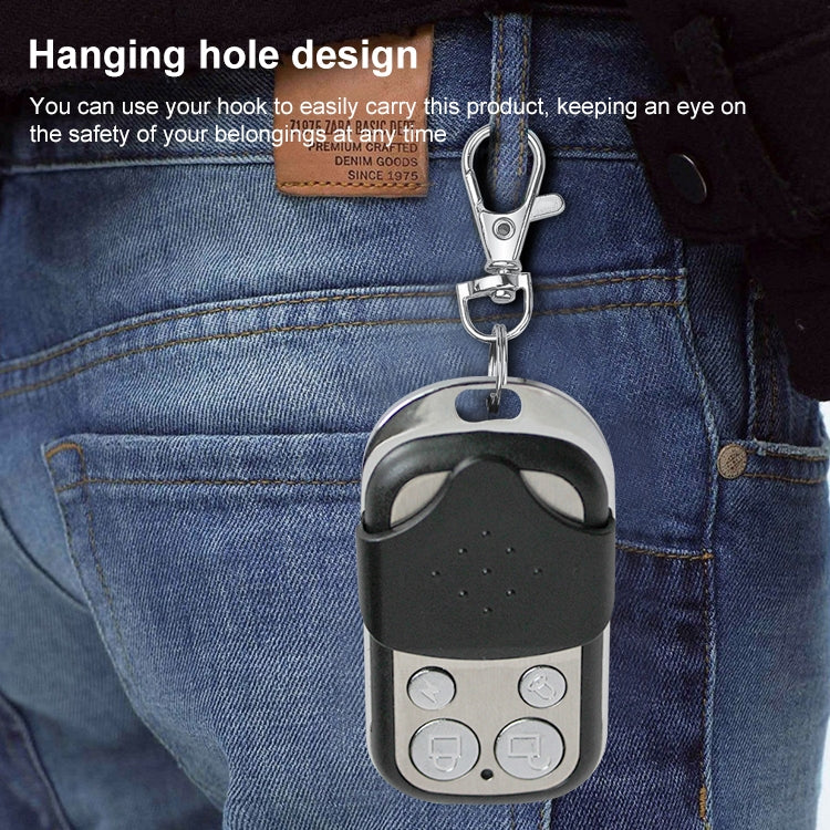 DY-YK100D 12V 433MHZ / 315MHZ Metal Wireless Remote Control for Alarm(Black)