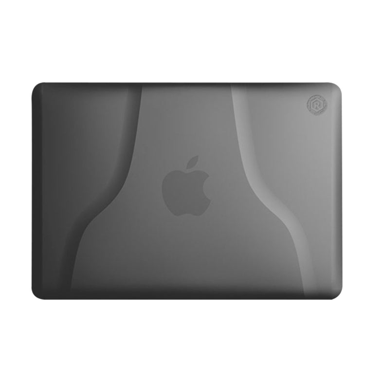 Multi-function Ultra-thin Translucent Heat Dissipation Laptop PC Protective Case for MacBook Air 13.3 inch, with Holder & Handle & Slip-resistant Feet