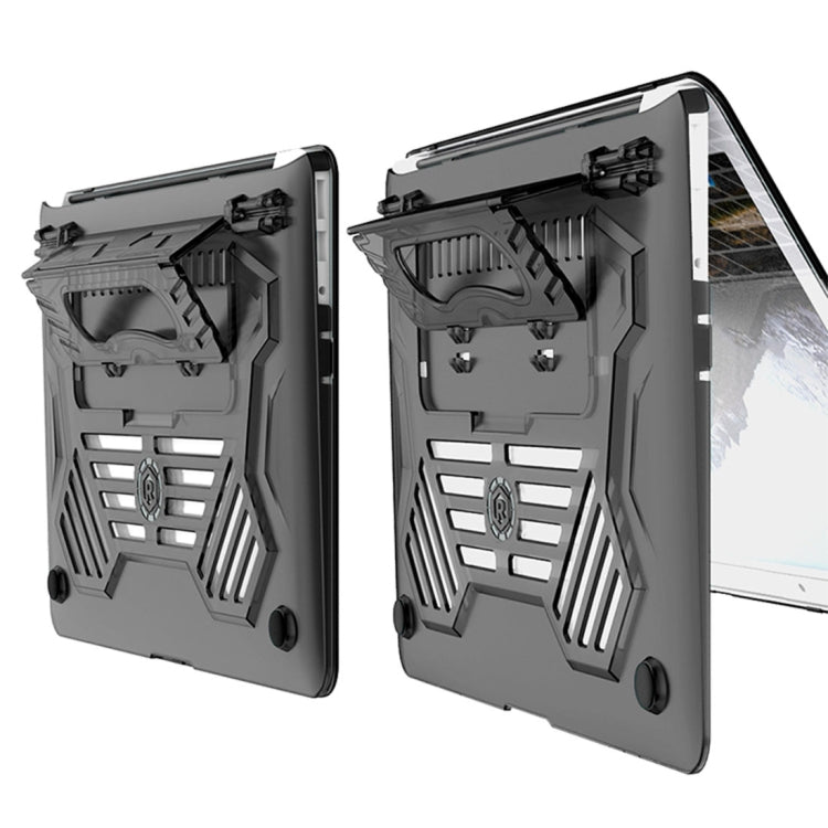 Multi-function Ultra-thin Translucent Heat Dissipation Laptop PC Protective Case for MacBook Air 13.3 inch, with Holder & Handle & Slip-resistant Feet