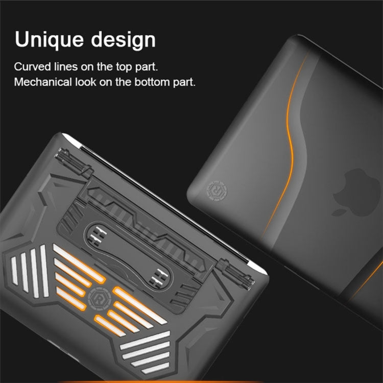 Multi-function Ultra-thin Translucent Heat Dissipation Laptop PC Protective Case for MacBook Air 13.3 inch, with Holder & Handle & Slip-resistant Feet