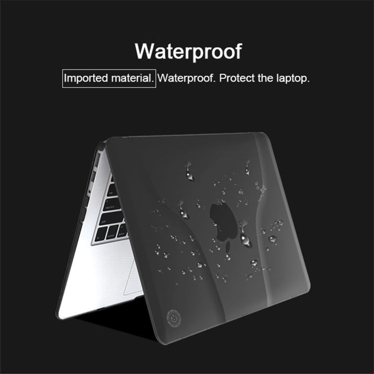 Multi-function Ultra-thin Translucent Heat Dissipation Laptop PC Protective Case for MacBook Air 13.3 inch, with Holder & Handle & Slip-resistant Feet