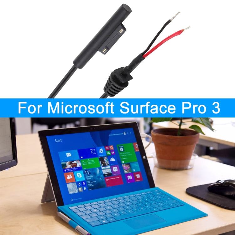 1.5m 6 Pin Magnetic Male Power Cable for Microsoft Surface Pro 3 Laptop Adapter
