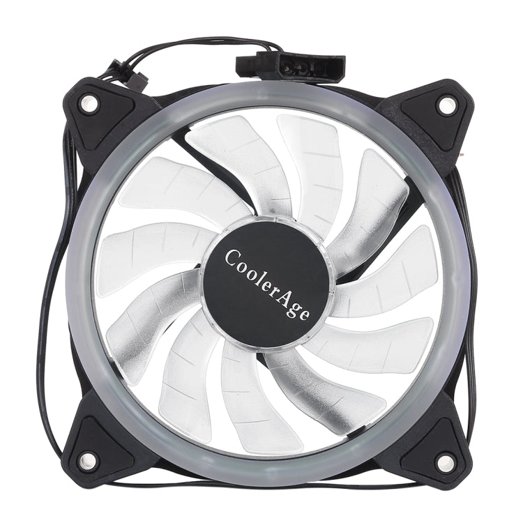 Color LED 12cm 3pin Computer Components Chassis Fan Computer Host Cooling Fan Silent Fan Cooling, with Power Connection Cable &