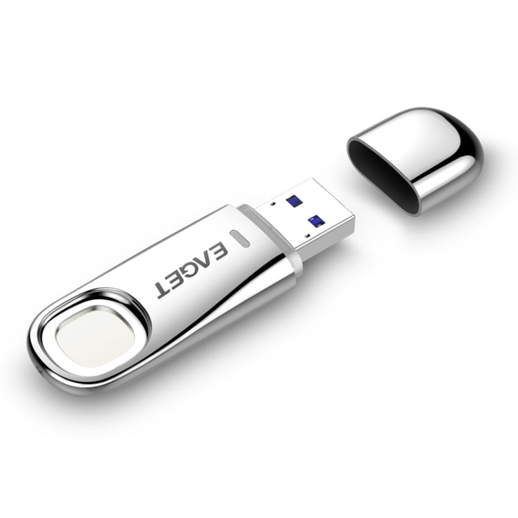 EAGET FU60 32GB USB 3.0 Fingerprint Encryption Password U Disk (Silver)