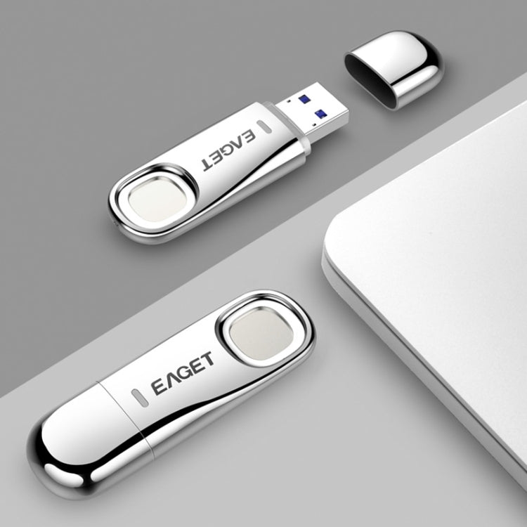 EAGET FU60 32GB USB 3.0 Fingerprint Encryption Password U Disk (Silver)