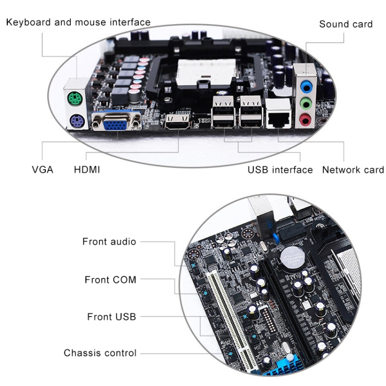 AMD A85 FM2 DDR3 Desktop Computer Motherboard Supports A10 / A8 with HDMI
