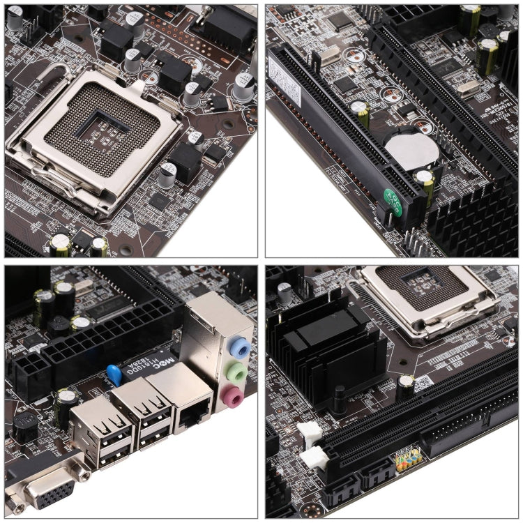 LGA 775 DDR3 Desktop Computer Motherboard for Intel G41 Chip, Sound Card Graphics Card Network Card Fully Integrated Dual-core Quad-core