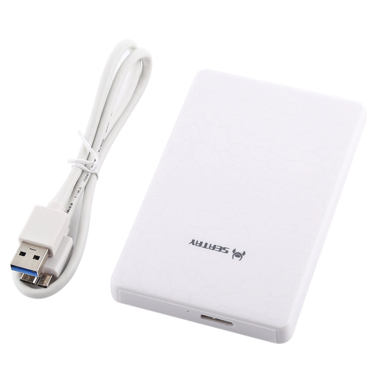 SEATAY HD101 Tool Free 2.5 inch USB 3.0 High-speed Interface Extender Hard Disk Case HDD Enclosure(White)