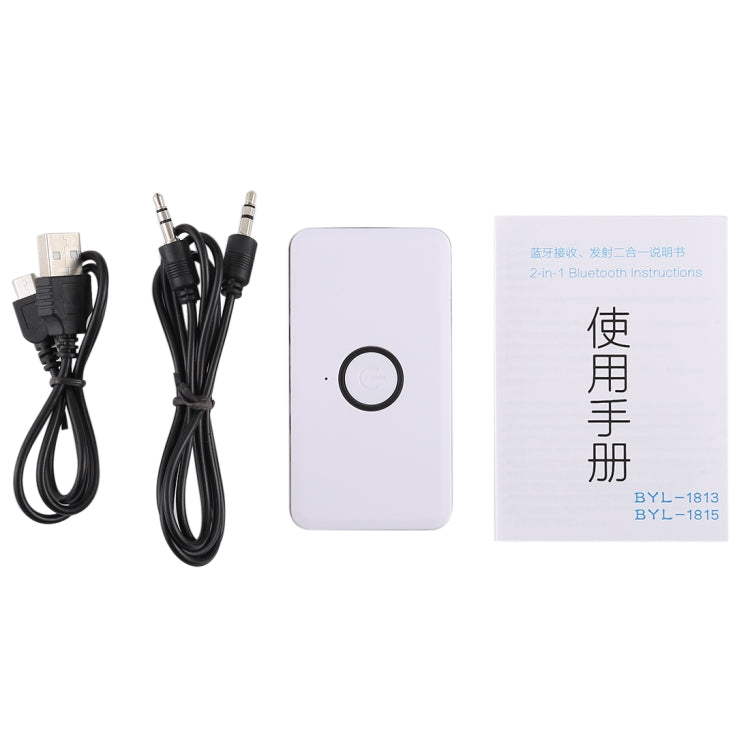 BYL-1813 2 in 1 Bluetooth V4.2 Audio Receiver / Transmitter Adapter(White)
