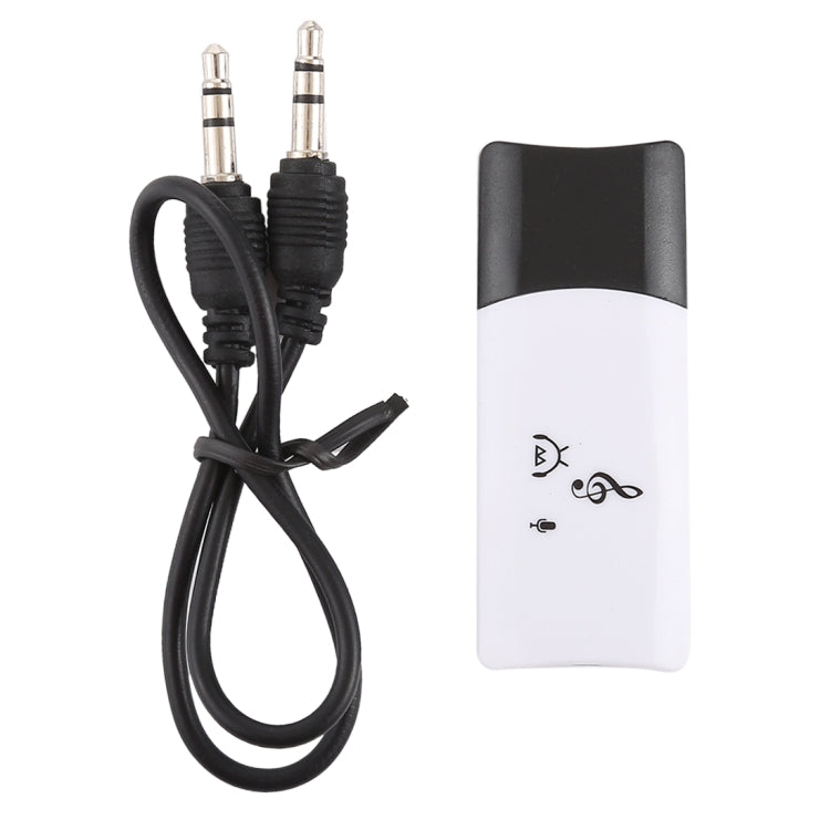 2 in 1 USB Bluetooth Dongle + Audio Receiver Adapter(White)