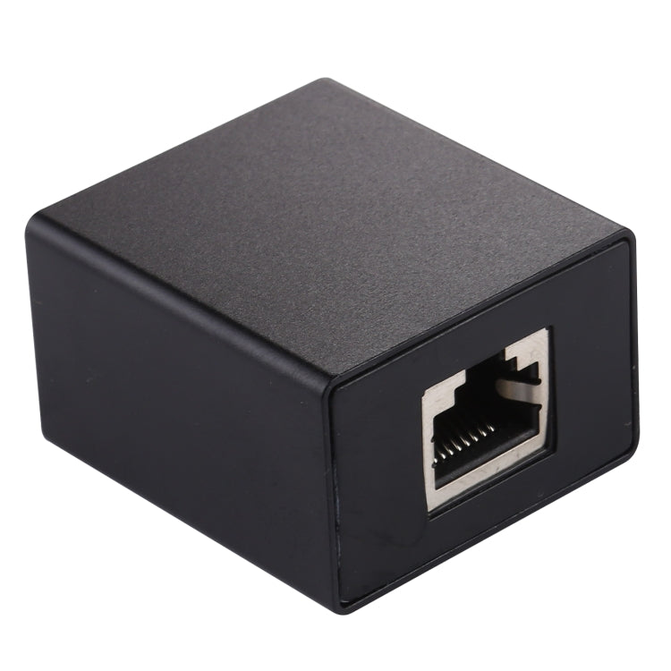 RJ45 1 to 2 Aluminum Alloy Expansion Head Extender (Black)