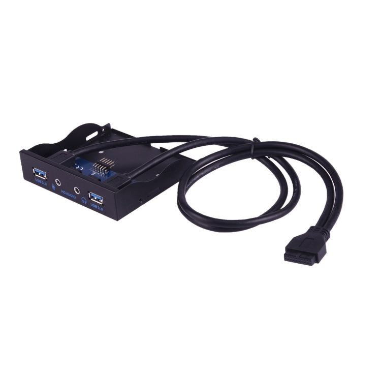 Super Speed 4 Ports USB 3.0 2-Ports + HD Audio 3.5mm Front Panel USB 3.0 Hub with 19 Pin Connector