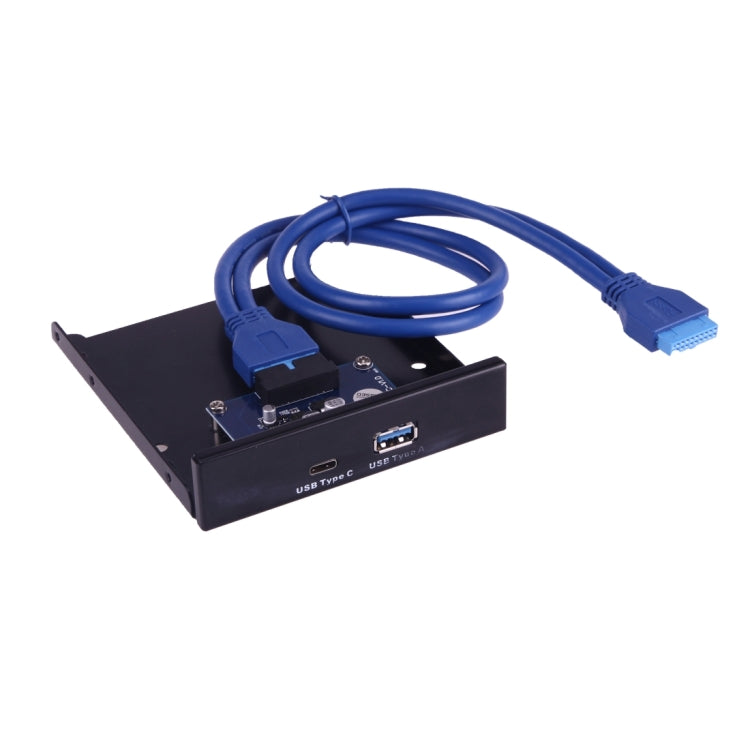 Super Speed USB 3.0 Type A + USB 3.1 Type C Dual Port Front Panel with USB 3.0 20 Pin Cable