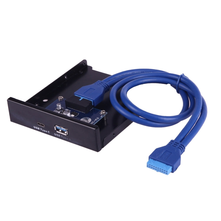 Super Speed USB 3.0 Type A + USB 3.1 Type C Dual Port Front Panel with USB 3.0 20 Pin Cable