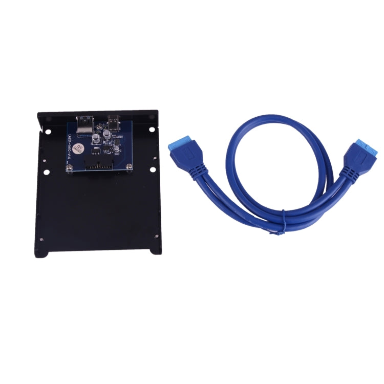 Super Speed USB 3.0 Type A + USB 3.1 Type C Dual Port Front Panel with USB 3.0 20 Pin Cable