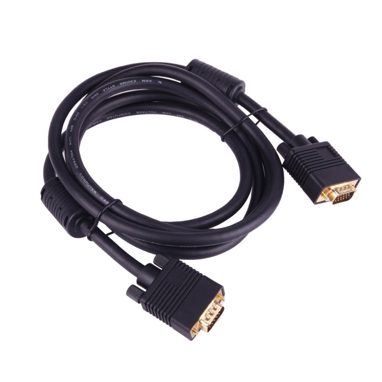VGA 15Pin Male to VGA 15Pin Male VGA 3+9 Data Cable for LCD Monitor / Projector, Length: 2m