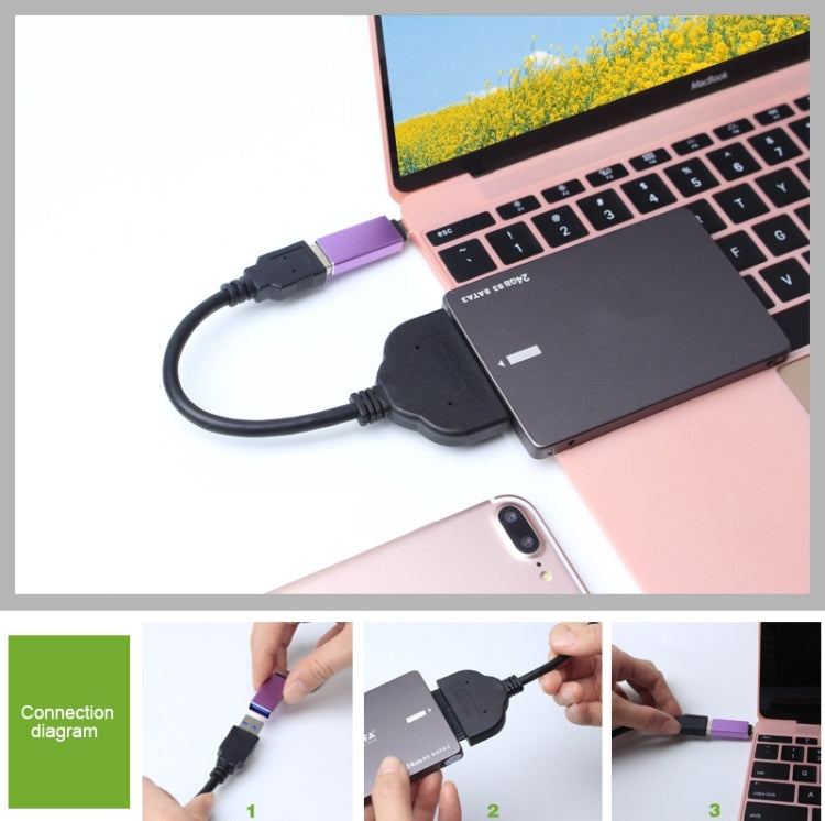 USB 3.0 Male to SATA HDD Data Converter Cable, Length: 16cm